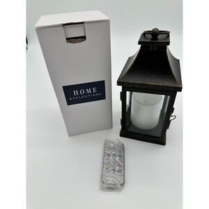 Home Reflections Lantern Candle Remote Bronze‎ 8"